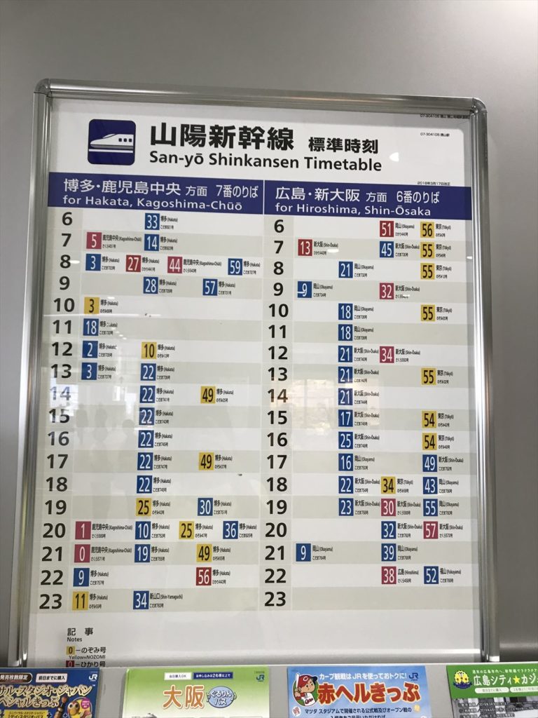 徳山駅新幹線時刻表